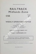 Book cover of Weekly Operating Notice containing Temporary Speed Restrictions, Engineering Arrangements, Signalling & Permanent Way Alterations, General Instructions and Notices, 6 to 12 December 1997 by Railtrack Midlands